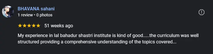 lbsti Shastri nagar Review 10