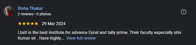 lbsti Shastri nagar Review 6